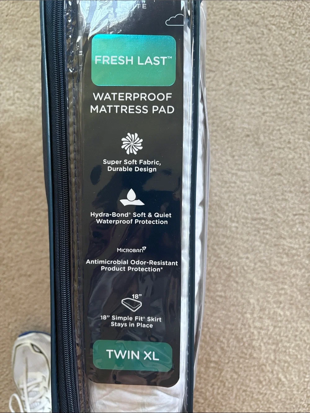 Serta Perfect Sleeper Elite Fresh Last Waterproof Mattress Pad - White Twin XL